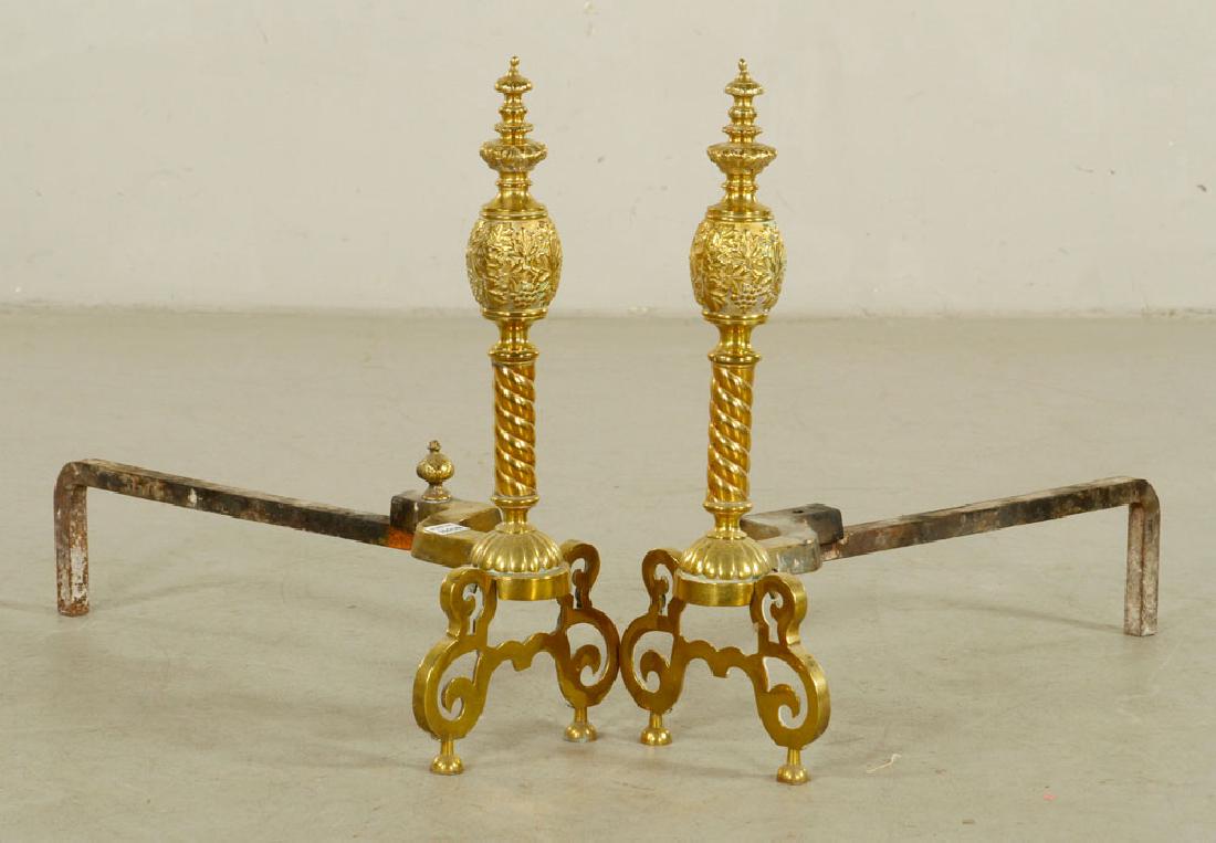 Pr. Brass Andirons (1 of 3)