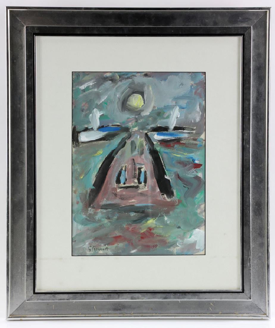 Rouault, Oil on Paper: Georges Rouault (French, 1871-1958), oil on paper, signed. Provenance: From a Boca Raton, Florida estate.