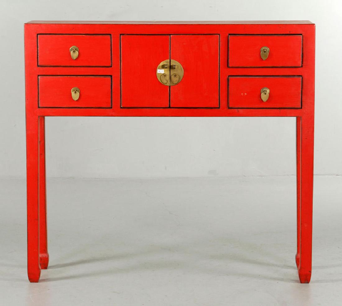 Chinese Red Console Table (1 of 4)