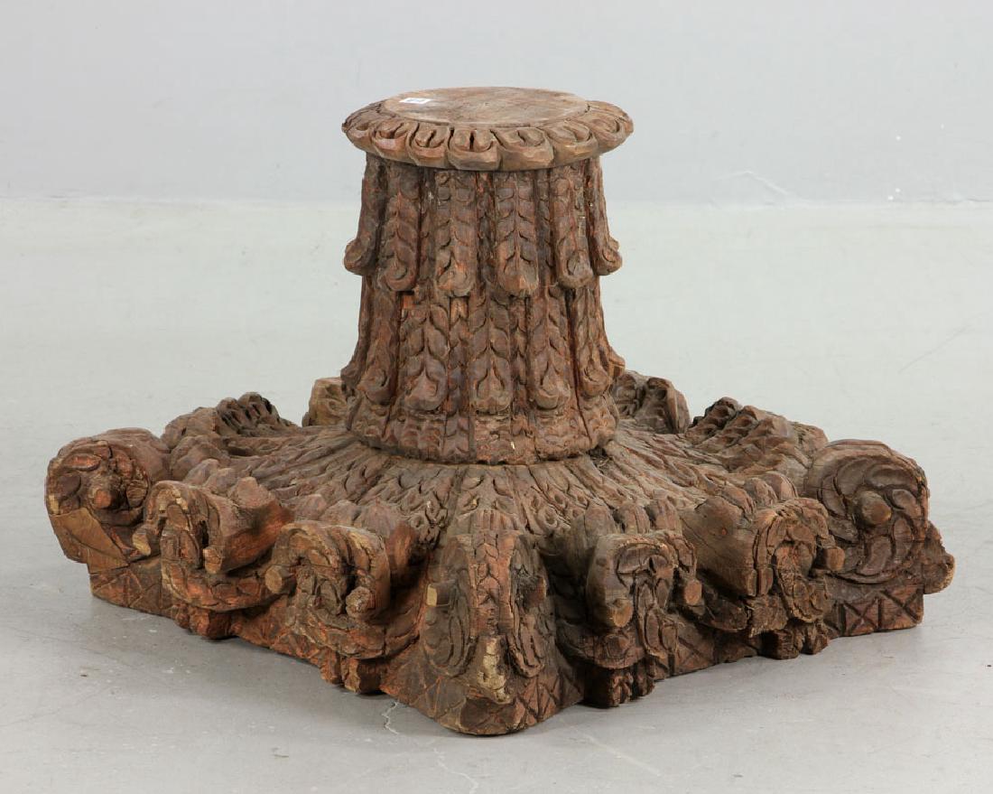 Antique Carved Column Top (1 of 5)