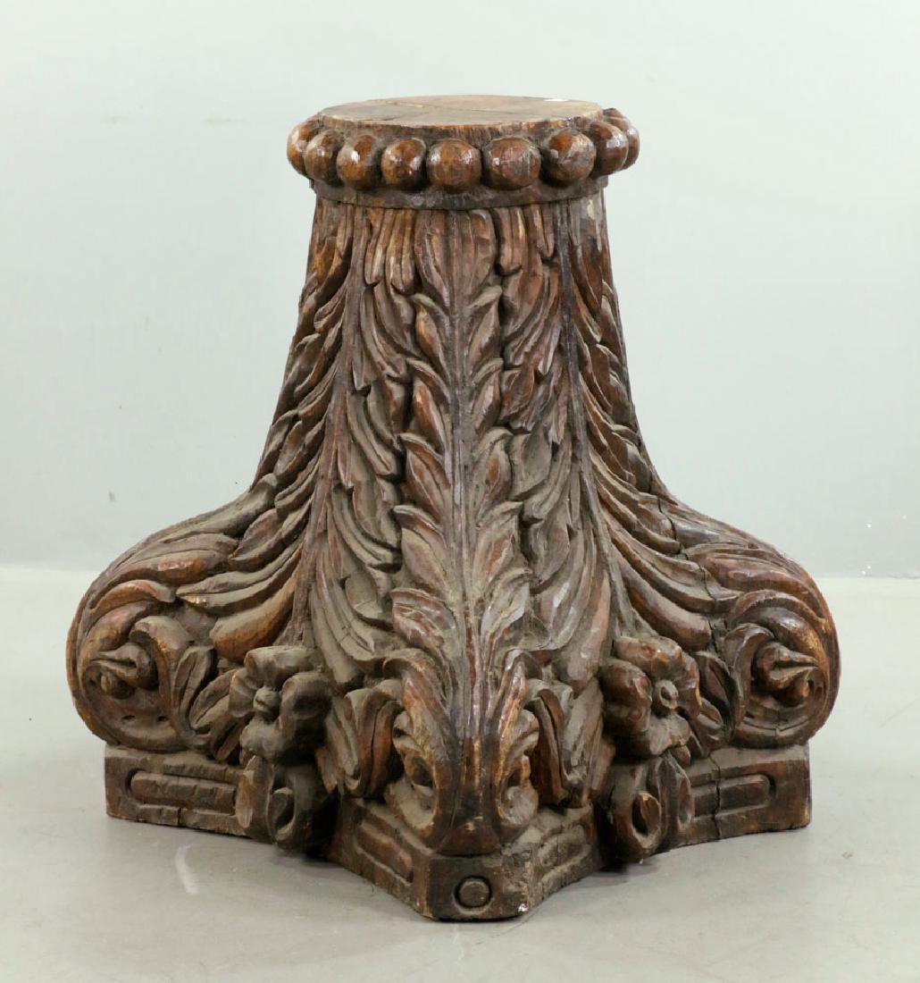 Antique Carved Column Top (1 of 7)