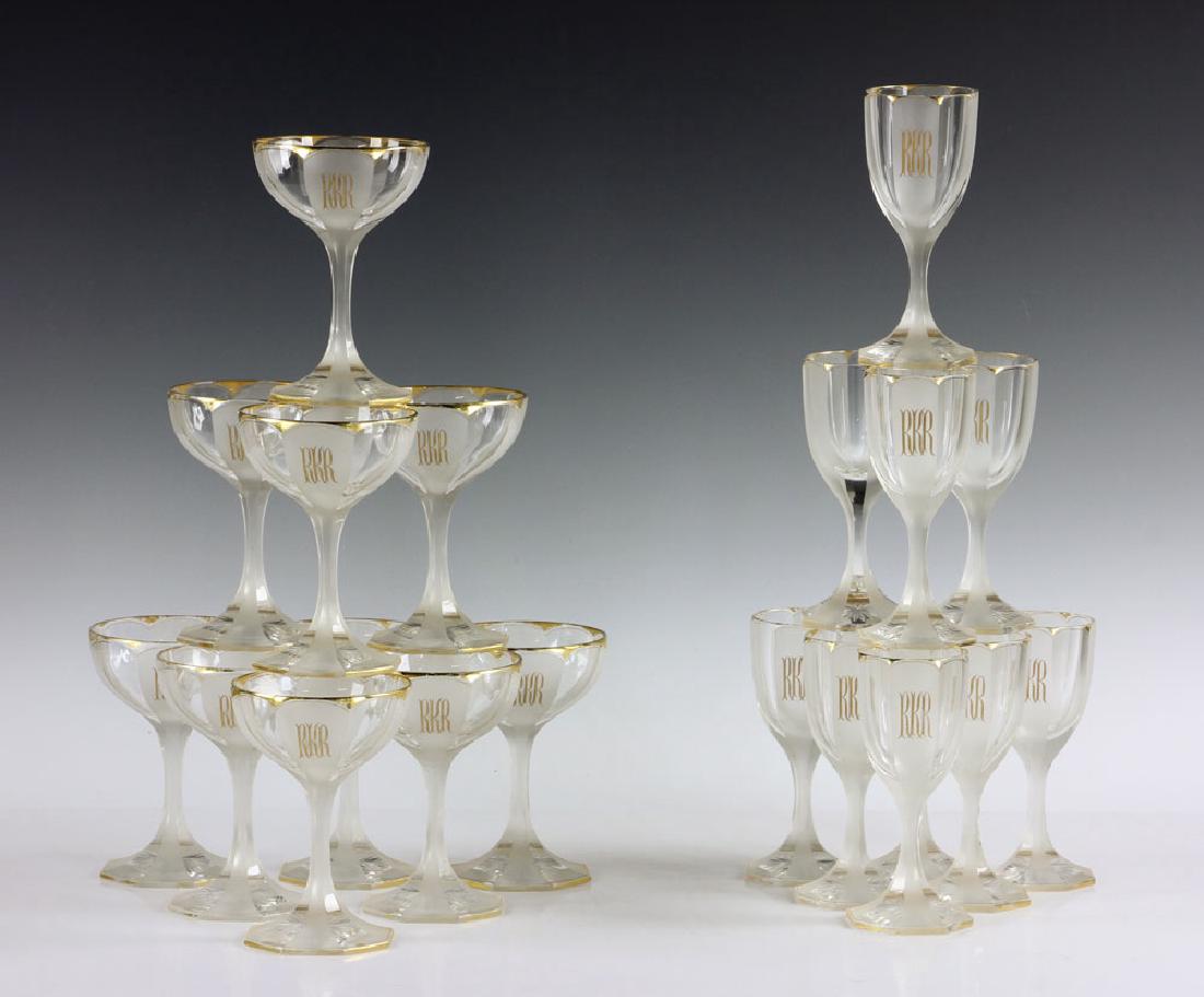 19th C. Bohemian Miser Crystal Stemware (1 of 5)