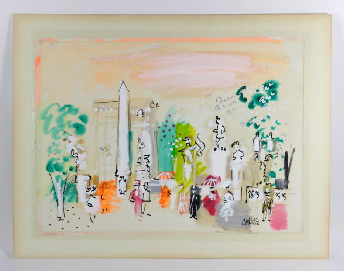 Cobelle, Parisian Street Scene, Mixed Media (1 of 6)