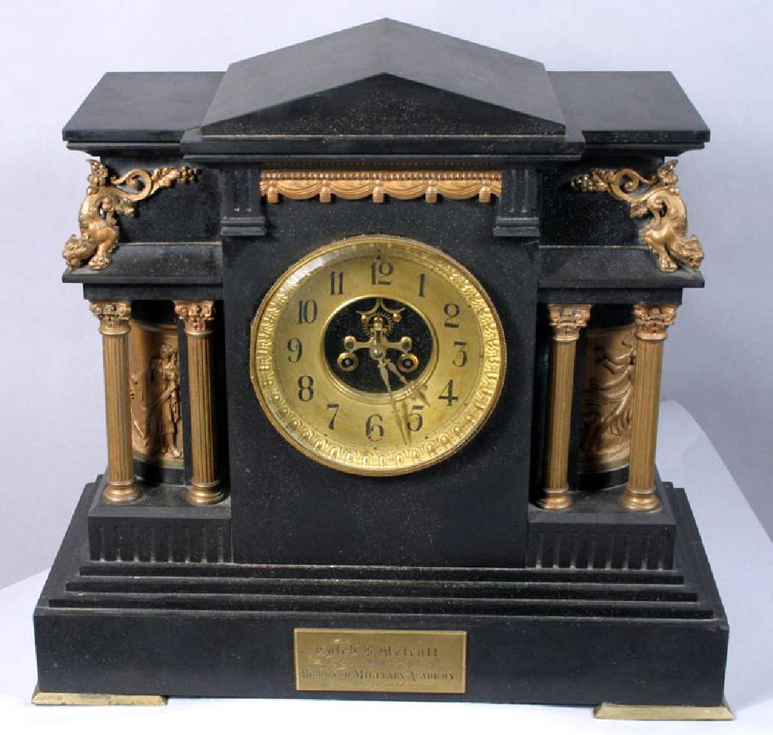 19th C. Slate Mantel Clock (1 of 5)
