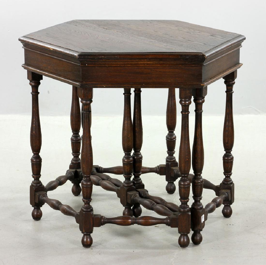 Pr. English Elizabethan Style Oak Side Tables (1 of 4)
