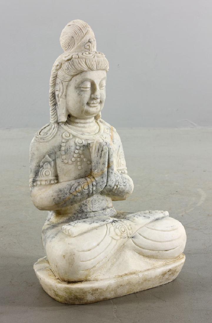 Chinese Carved Marble Buddha (1 of 5)