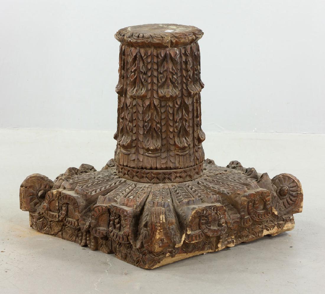 Antique Carved Column Top (1 of 4)