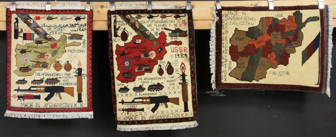 Lot of 3 Afghani War Rugs (1 of 8)