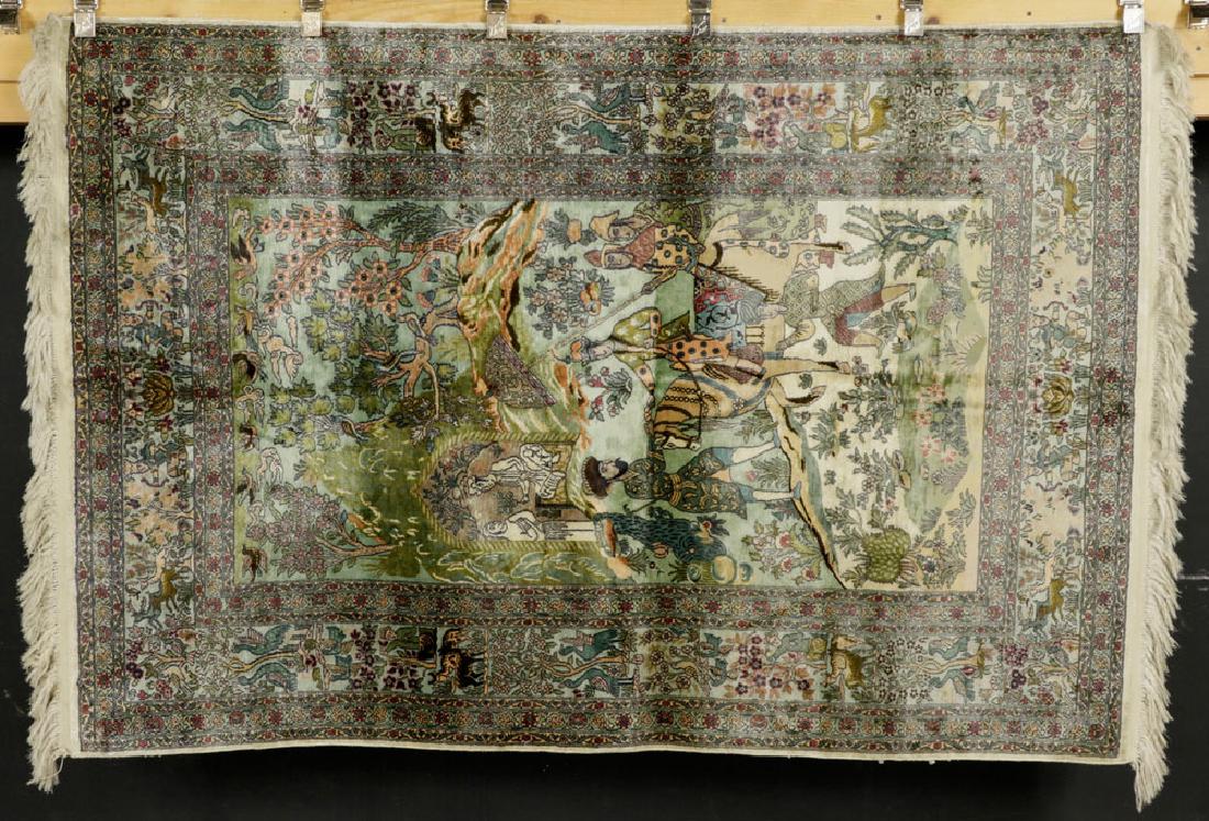 Antique Persian Tabriz Silk Carpet (1 of 6)