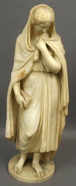 19th C. ITALIAN MARBLE SCULPTURE OF WOMAN
