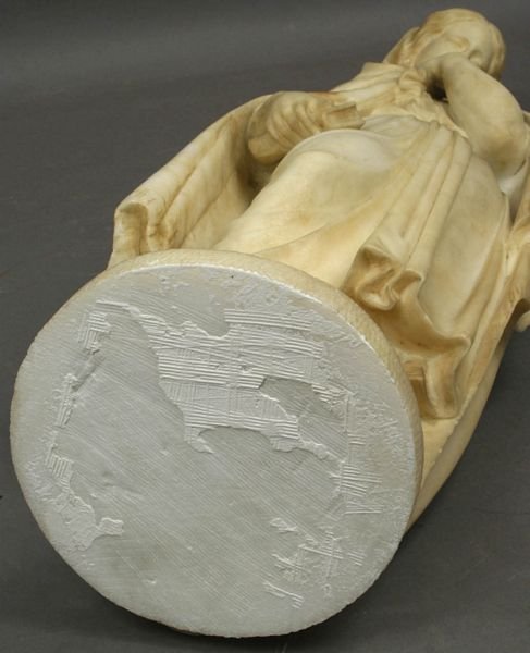 19th C. ITALIAN MARBLE SCULPTURE OF WOMAN - 3