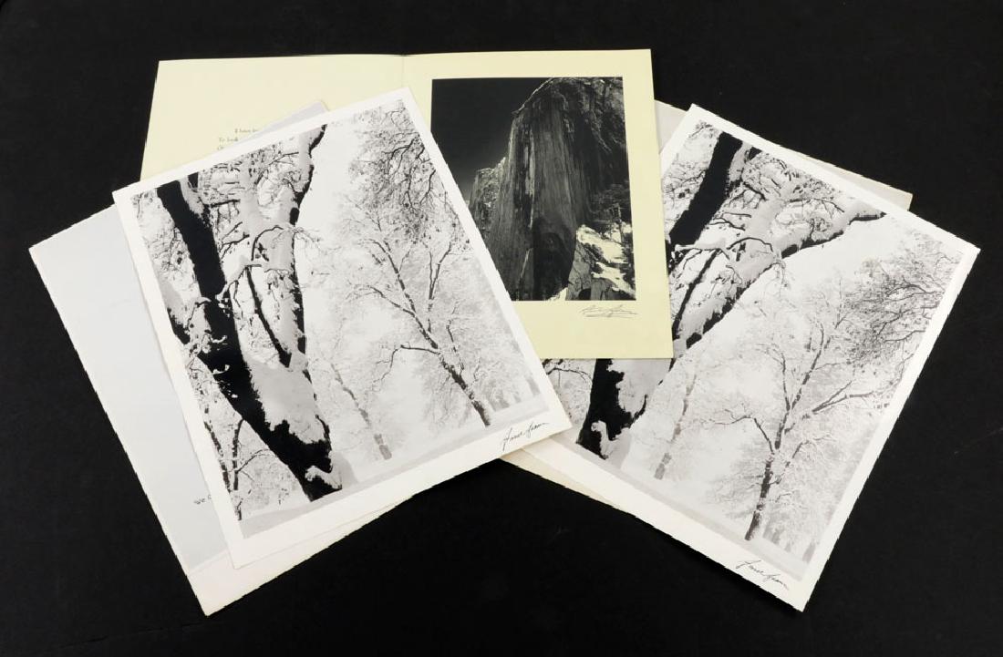 Ansel Adams, (2) Printed Photos, Winter Scenes (1 of 4)