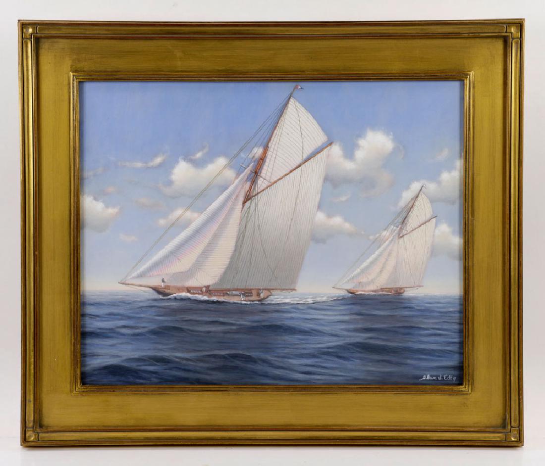 Alan J. Eddy, Sailboats, Oil on Canvas (1 of 8)