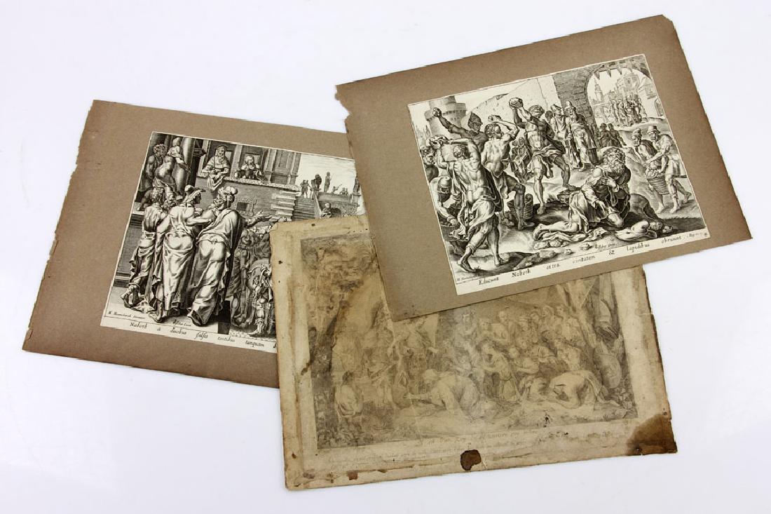Lot of 3 Etchings, Peasants w/ Roman Soldiers, Story of (1 of 7)