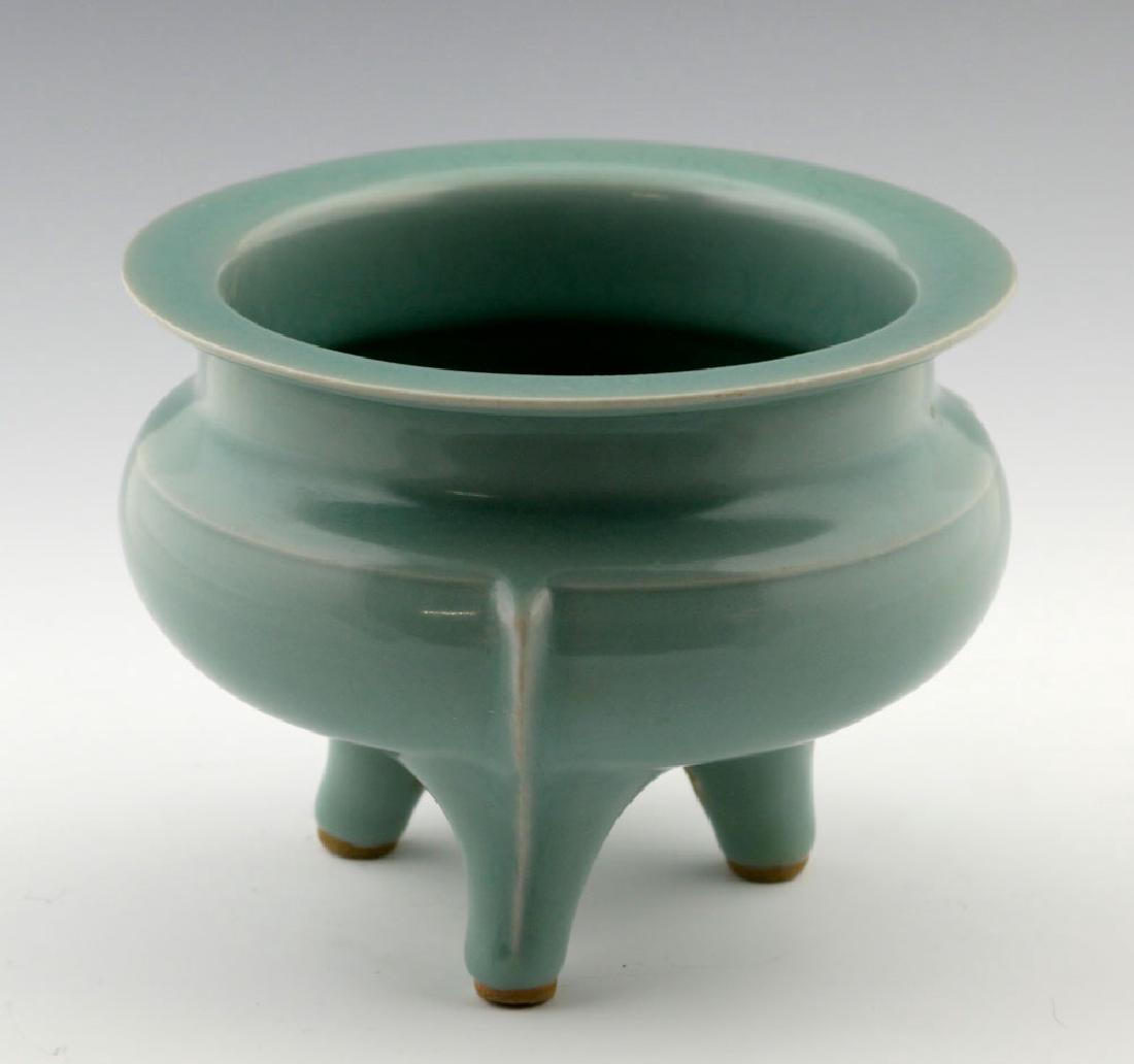 Chinese Celadon Glazed 3-Footed Censer (1 of 5)