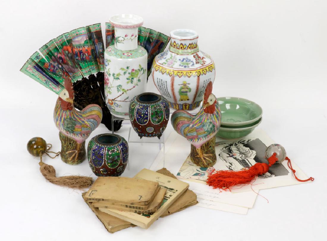 Large Collection Asian Porcelain Cloisonne Woodblocks (1 of 7)