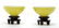 Pr of Very Fine Yellow-Enameled Cups - 8