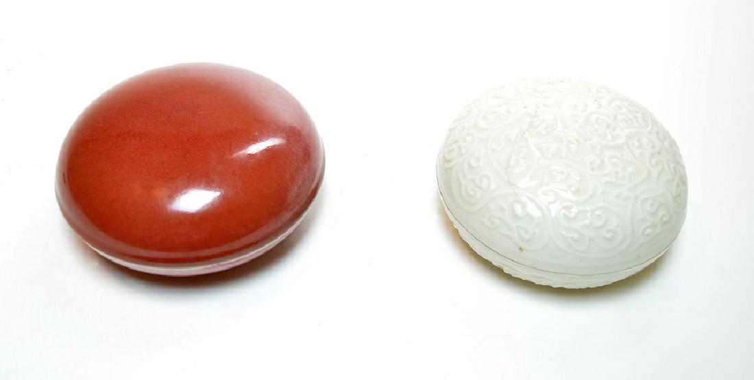Two Chinese Round Ink Boxes (1 of 9)