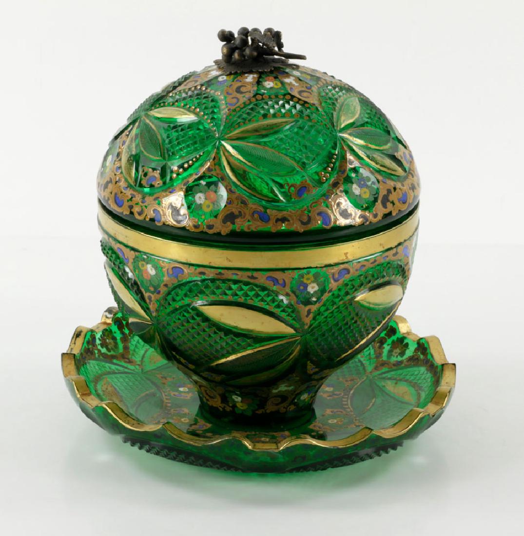 Bohemian Cut Glass Candy Dish/Bonboniere (1 of 8)