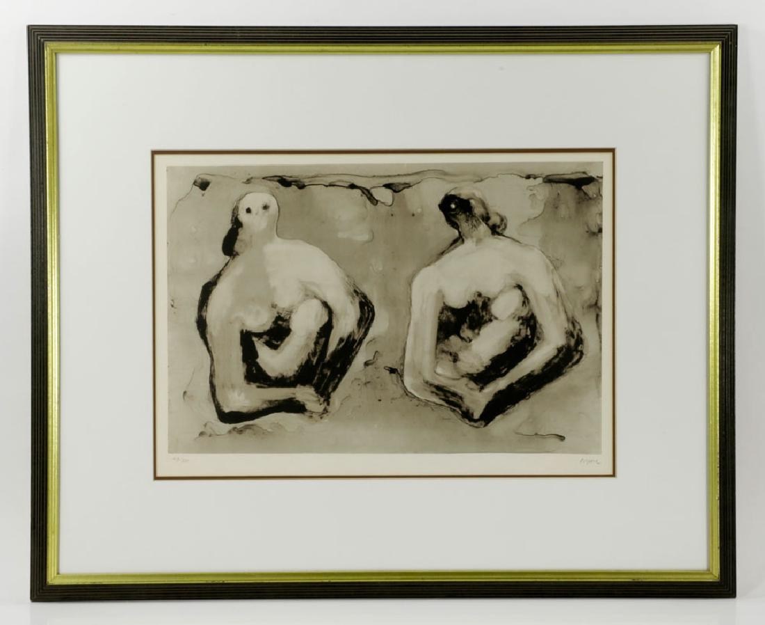 Moore, Sisters with Child, Signed Lithograph (1 of 9)
