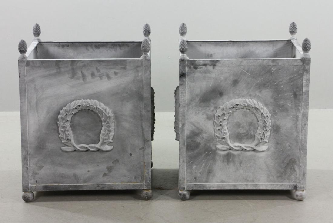 Pr of Classical Steel Planters (1 of 4)