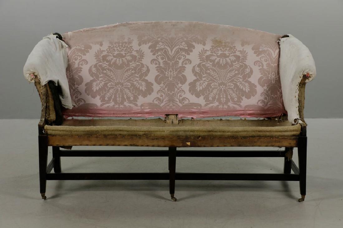 Hepplewhite 3-Seat Sofa Frame: Excellent Eastern Massachusetts barn-found high style Hepplewhite three-seat sofa frame, 37 1/2"h. x 67"w. x 24"d.