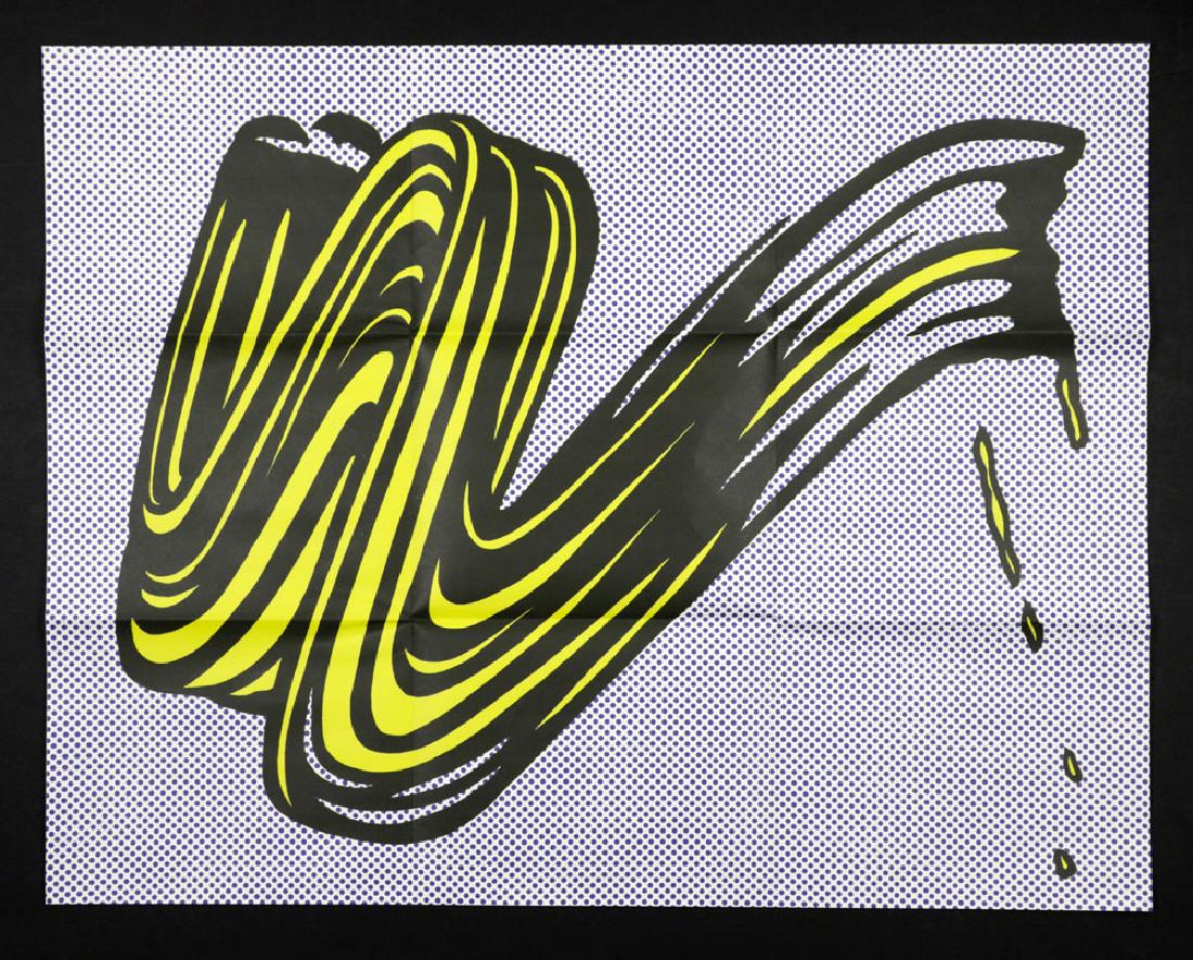 Roy Lichtenstein "Brushstroke", Litho Mailer: Roy Lichtenstein (American, 1923-1997), "Brushstroke", 1965, mailer lithograph, published by Leo Castelli Gallery for an exhibition at Leo Castelli Gallery, New York, 20 November 1965, lithographed by