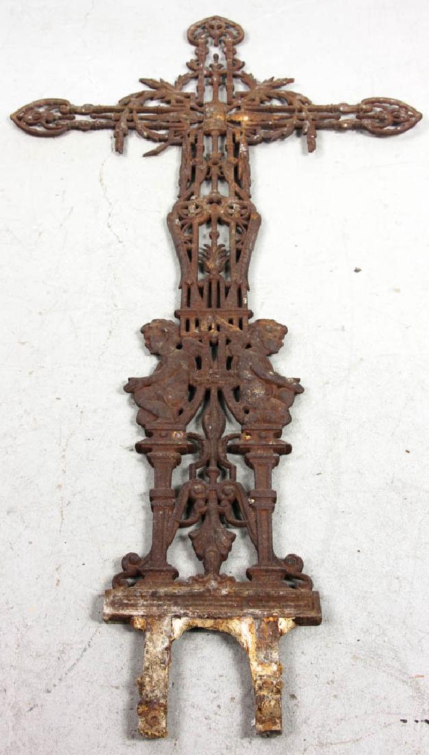 Antique Cast Iron Cross (1 of 4)
