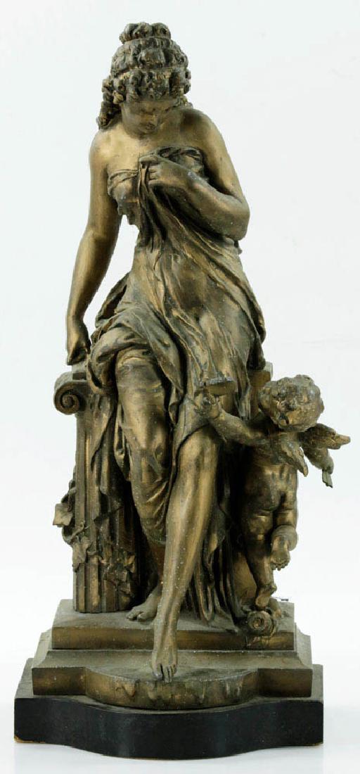 Antique Classical Bronzed Metal Statue