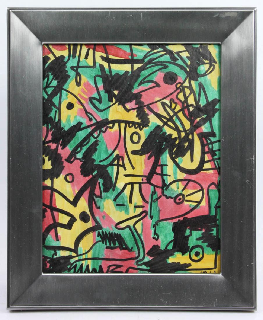 Keith Haring, Abstract, Watercolor (1 of 4)