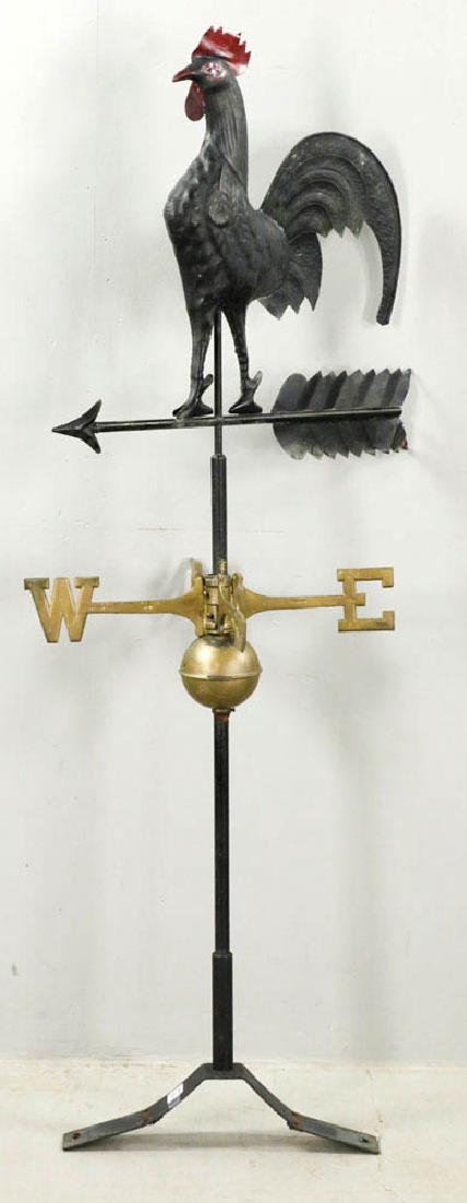 Antique Copper Rooster Weathervane (1 of 5)