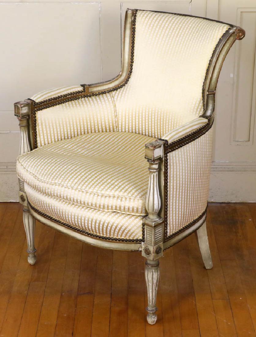 19th C. French Upholstered Armchair (1 of 3)