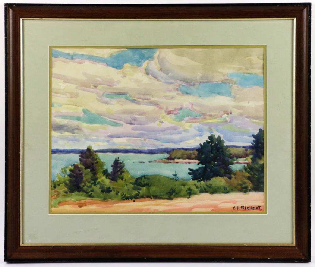 C.H. Richert, Landscape, Watercolor (1 of 3)