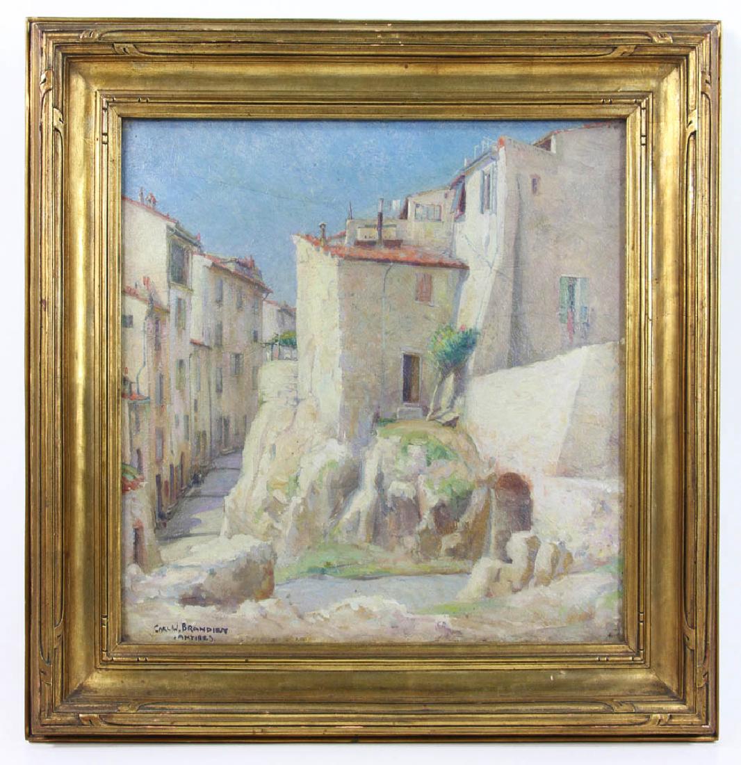 Carl W. Brandien, "Antibes", Oil on Canvas (1 of 4)