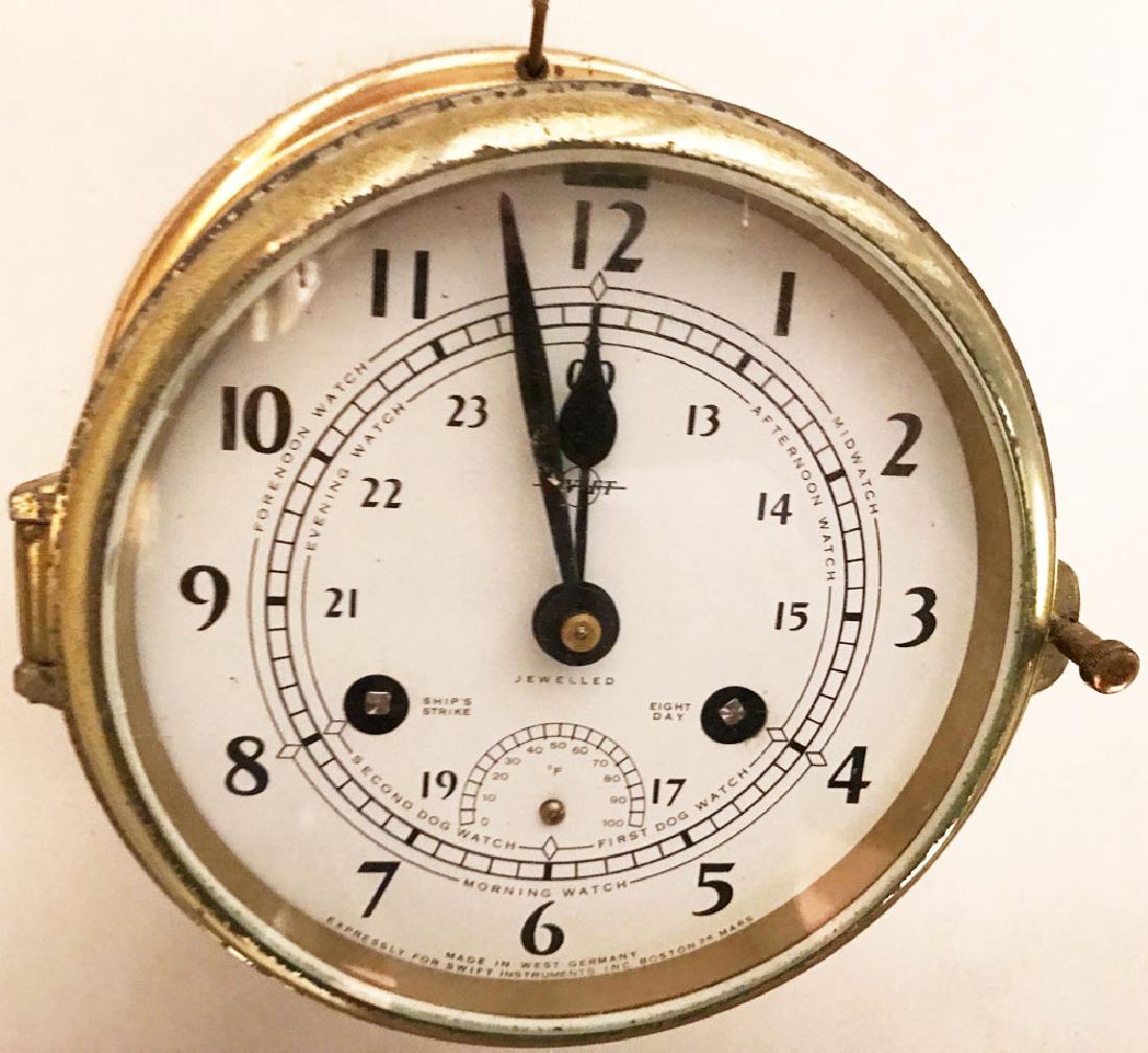 Swift Instruments Ship's Clock/Thermometer (1 of 1)