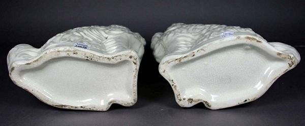 PAIR OF 19th CENTURY STAFFORDSHIRE SPANIELS - 4