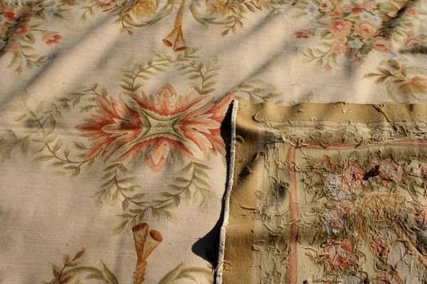 20th CENTURY AUBUSSON WEAVE NEEDLEPOINT, 8' X 10 - 2