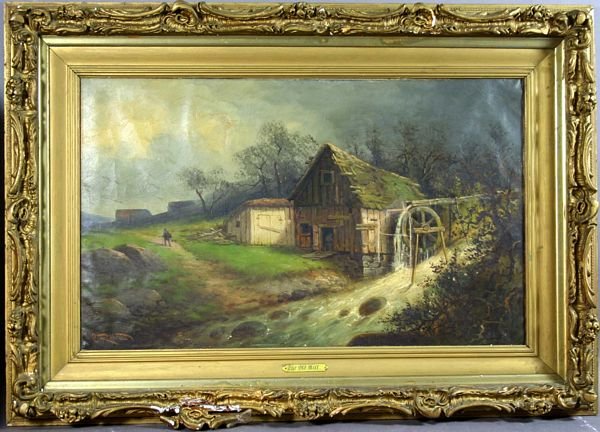 LATE 19th CENTURY, "THE OLD MILL", OIL ON CANVAS