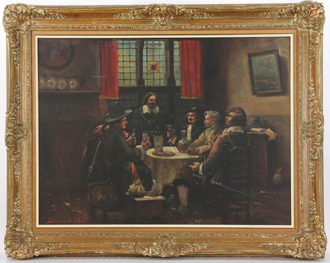 Dutchmen Drinking, Oil on Canvas (1 of 5)