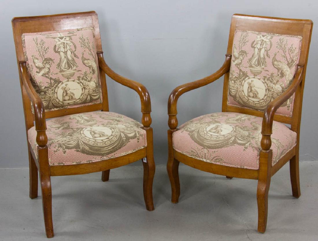 Pair of 19th C. Italian Neoclassical-Style Armchairs (1 of 9)