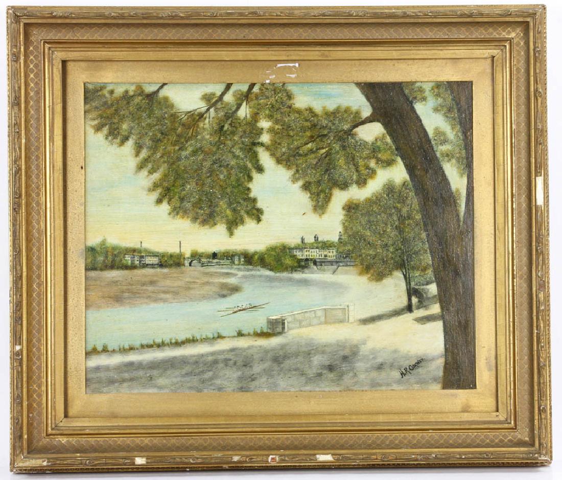 H.P. Gurwen, English River Scene, Oil on Panel (1 of 5)