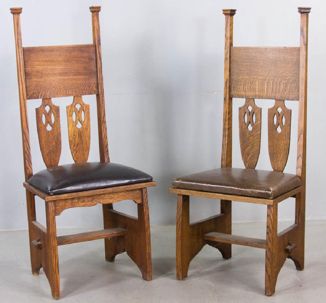 Oak Arts and Crafts Side Chairs (1 of 8)