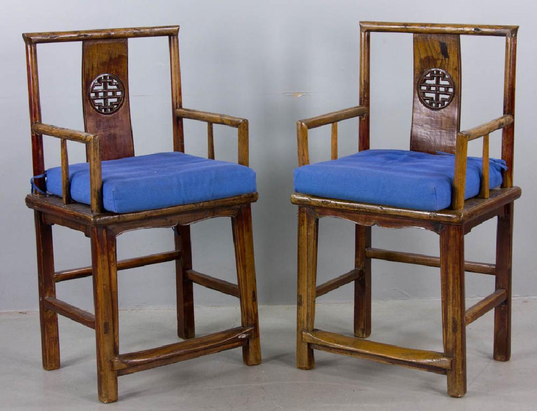 Pair of 19th C. Chinese Armchairs (1 of 10)