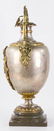 19th C. Bronze and Silver Plate Vase - 3