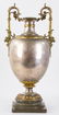 19th C. Bronze and Silver Plate Vase - 4