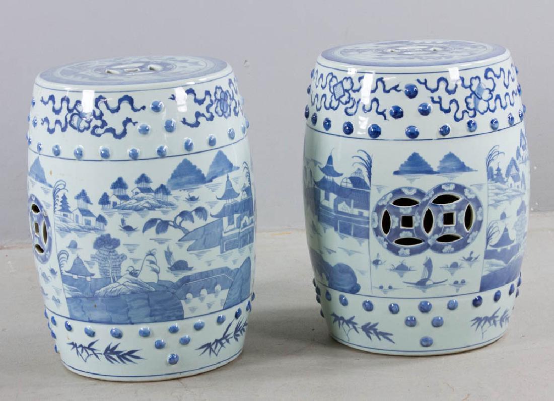 Pair of 19th C. Canton Garden Seats (1 of 9)