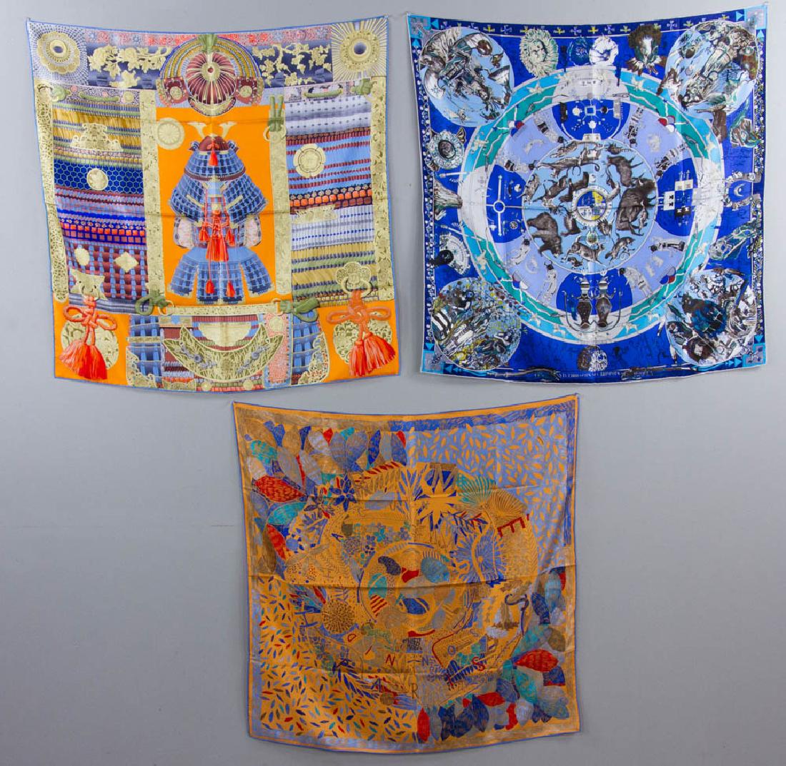 Lot of (3) Hermes Silk Scarves (1 of 4)