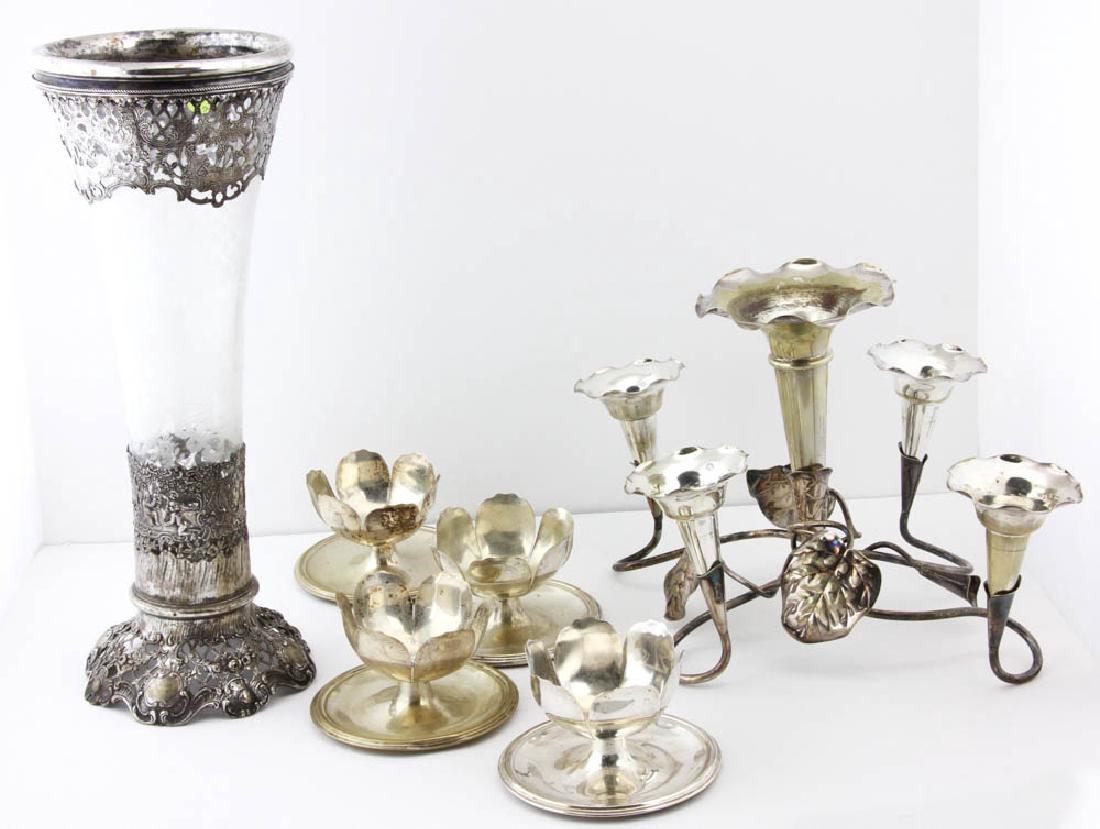 Silver Vase, Epergne, Grapefruit Bowls (1 of 12)