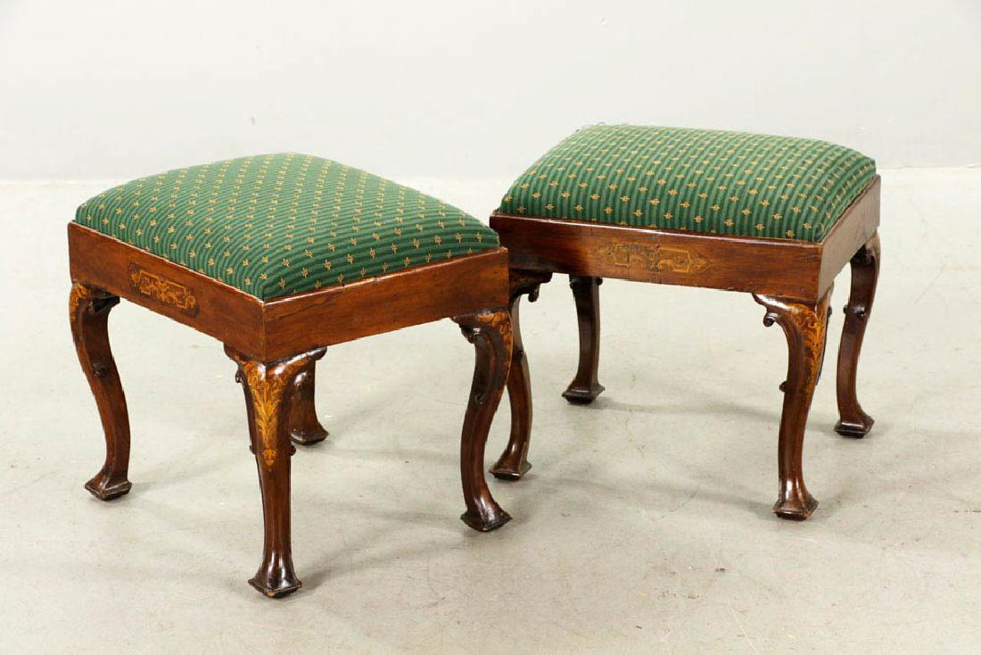 Pair of 18th C. Italian Upholstered Stools (1 of 4)
