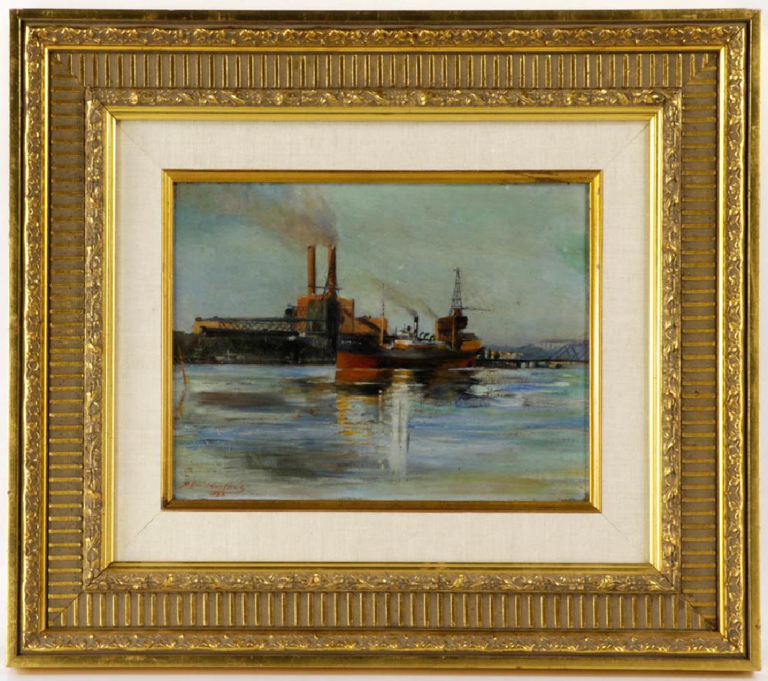 B. Davidson Hoxie Signed, Edgar Station, Oil on Canvas (1 of 6)